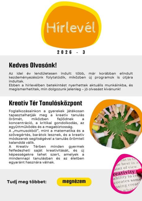 ✨ Mi történt eddig? A legújabb hírlevelünkben összegyűjtöttük, mivel foglalkoztunk az elmúlt időszakban: projektekről, eseményekről és minden fontos fejleményről számot&hellip;
