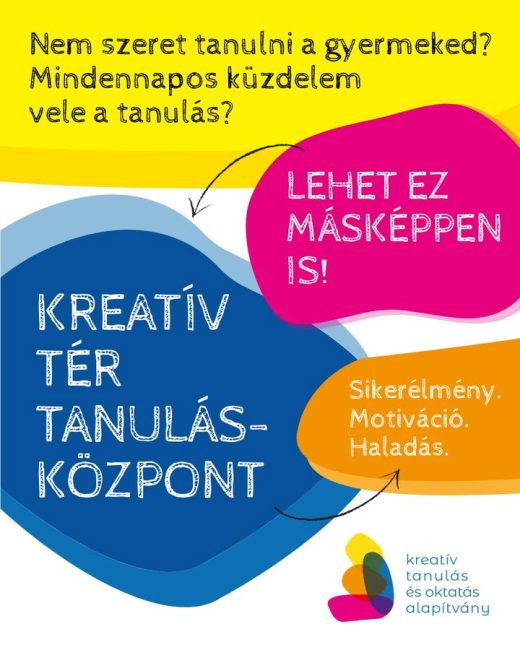 Belefáradtál már a mindennapos tanulási harcba a gyerekkel? Nem kell tovább egyedül küzdened! A Kreatív Tér Tanulásközpont segít, hogy a&hellip;