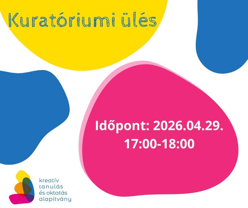 A KTOA 2026/1. online kuratóriumi ülése💻 Időpont: 2026. április 29. (szerda) délután 17 óra 👉𝗔𝘇 𝘂̈𝗹𝗲́𝘀 𝗻𝗮𝗽𝗶𝗿𝗲𝗻𝗱𝗷𝗲: 🔵2025-ös alapítványi tevékenységek&hellip;